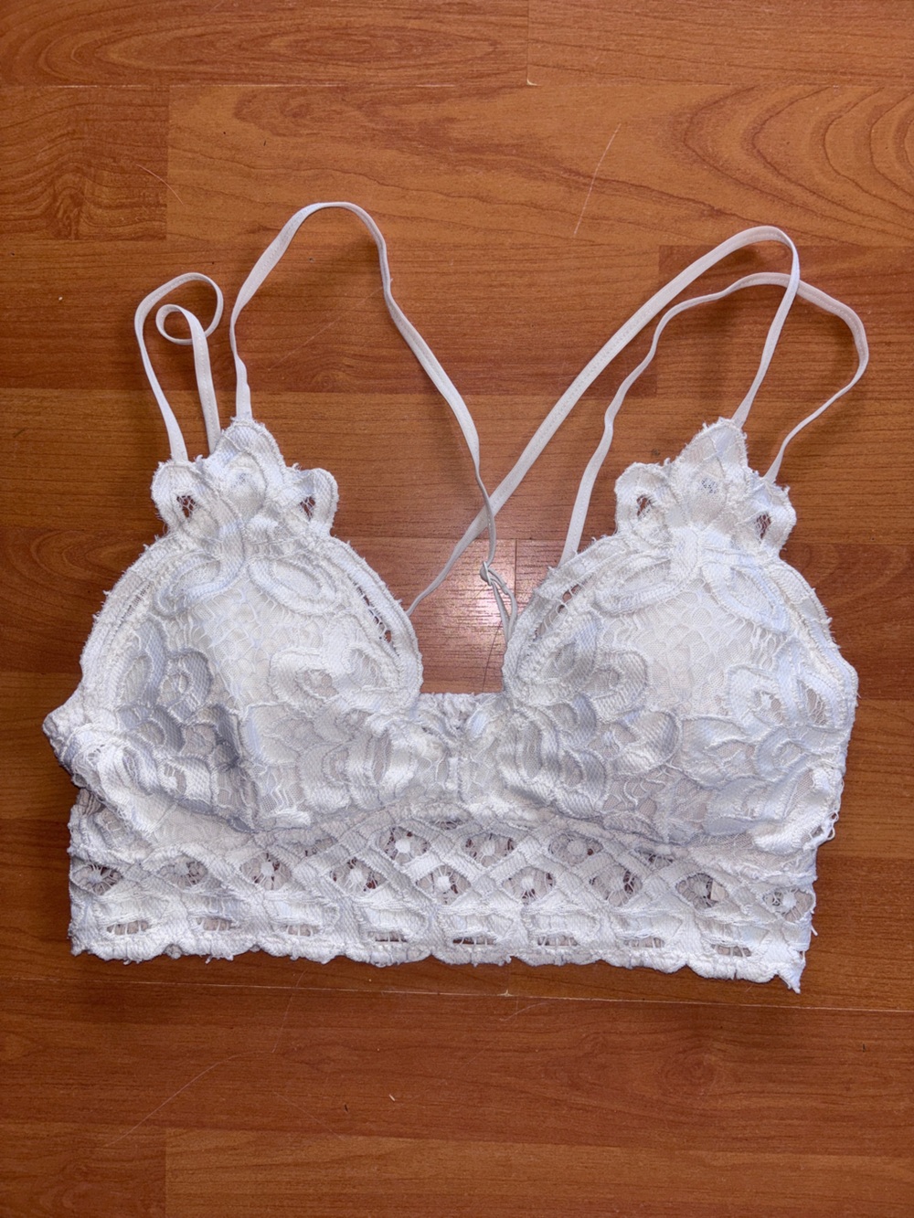 Anemone White Floral Lace Bralette